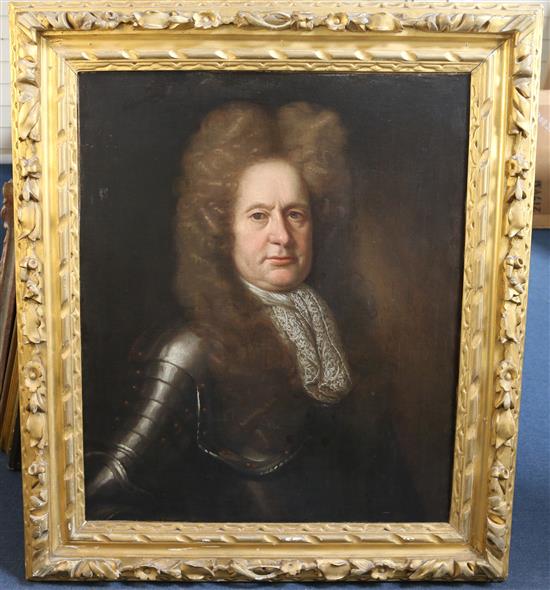 Follower of Godfrey Kneller (c. 1646-1723), oil on canvas, portrait of General Francis Palmes (d. 1719)